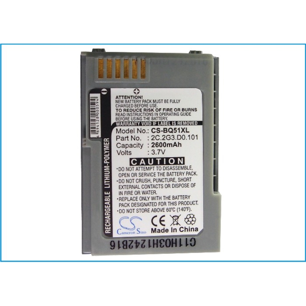 Batteri kompatibel med BenQ-Siemens BenQ CS-BQ51XL