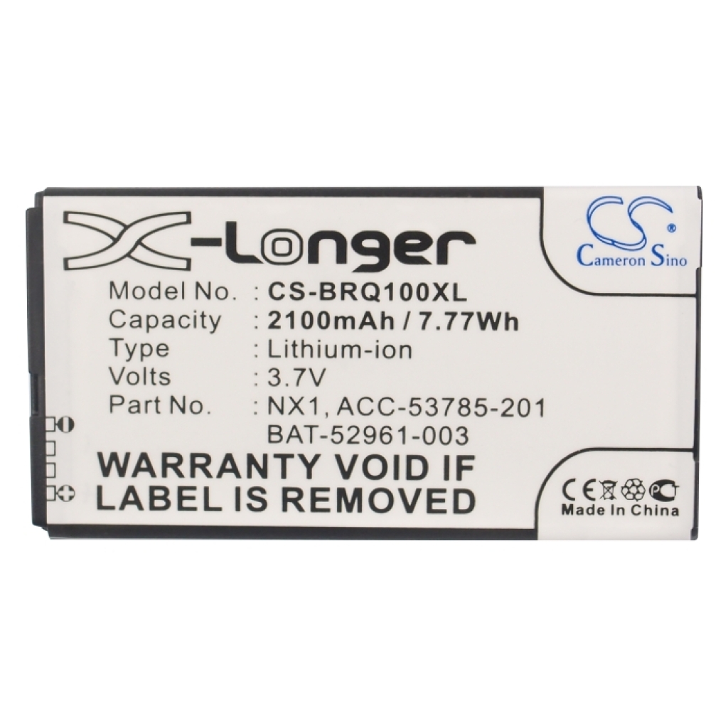Batteri kompatibel med Blackberry Porsche design CS-BRQ100XL