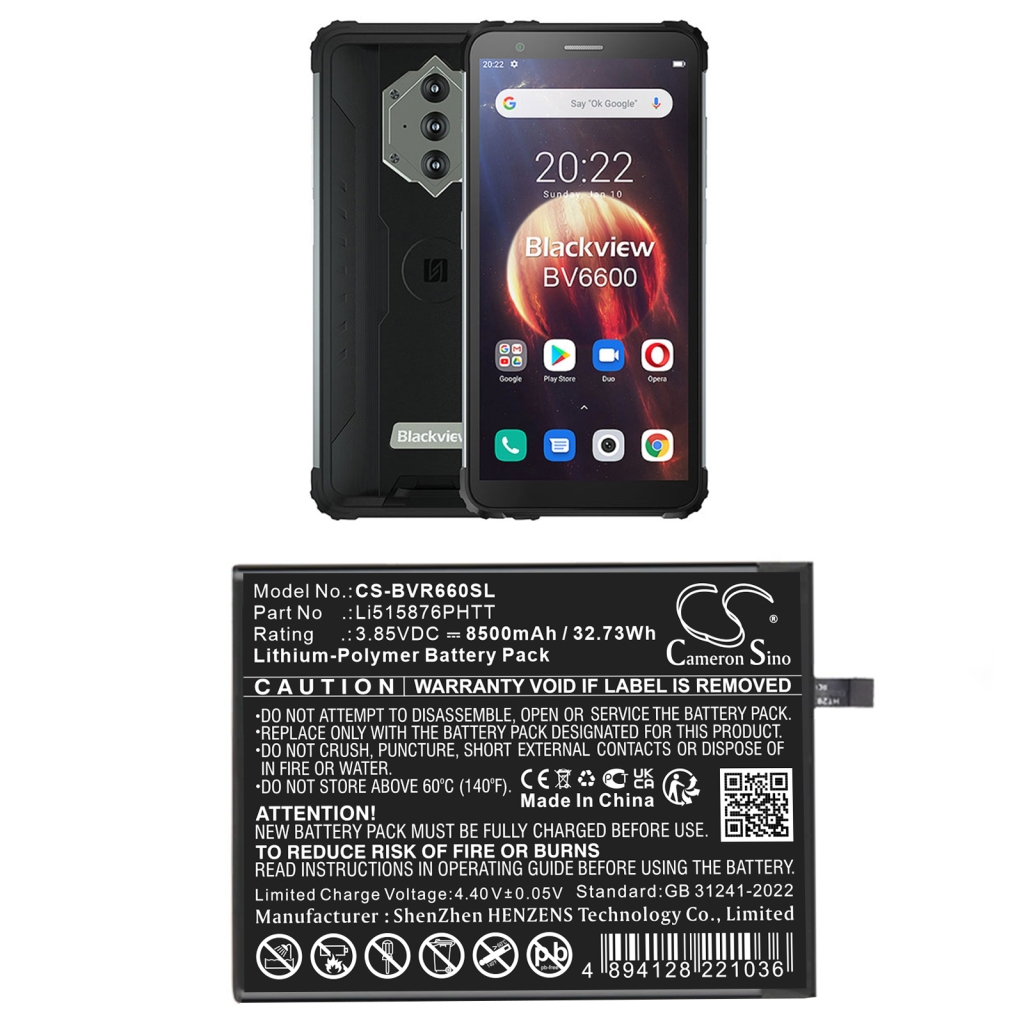 Batterier till mobiltelefoner Blackview CS-BVR660SL