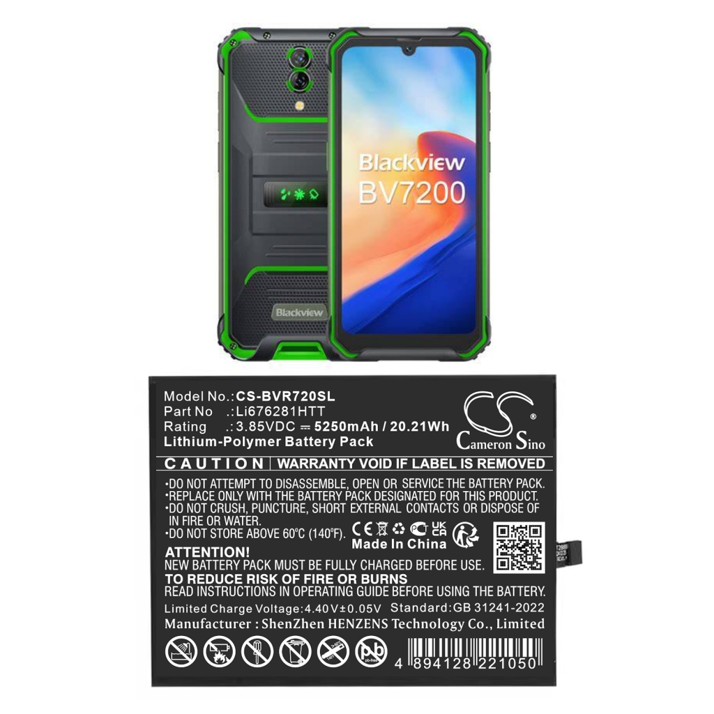Batterier till mobiltelefoner Blackview CS-BVR720SL