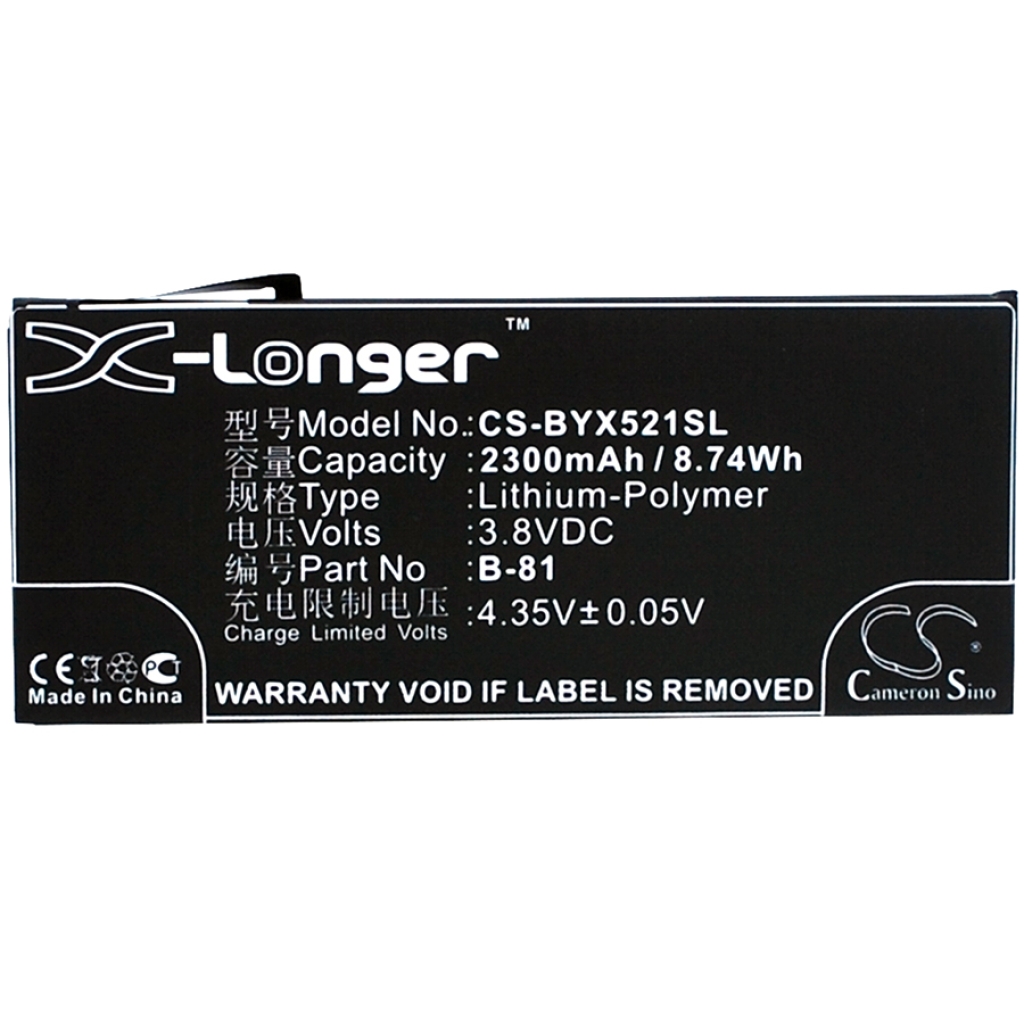 Batterier till mobiltelefoner BBK CS-BYX521SL