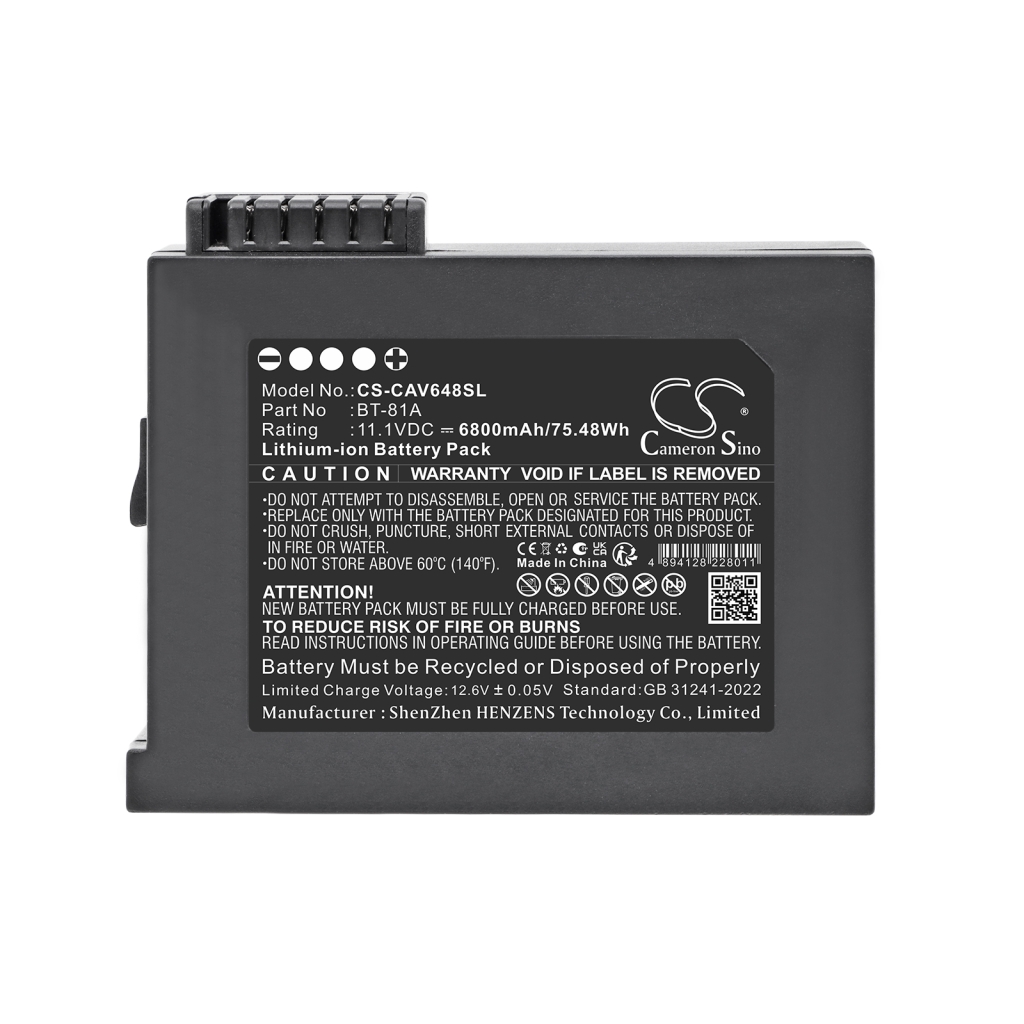 Batteri kompatibel med Cetc CS-CAV648SL