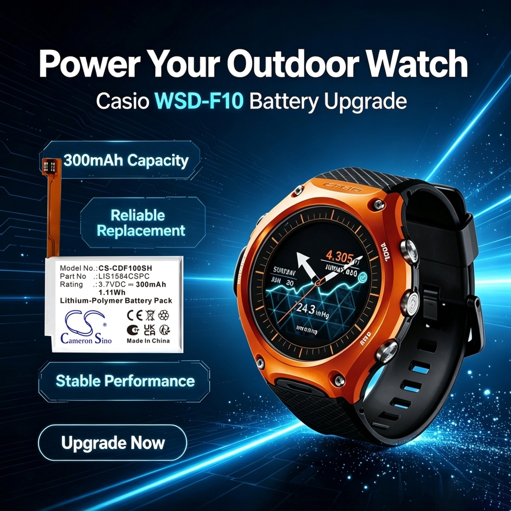 Battery for CASIO WSD-F10