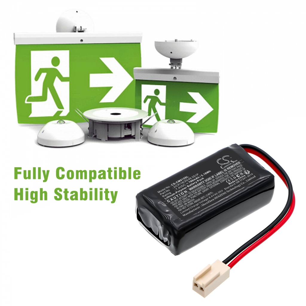 Monterade batteripaket kompatibel med Neptolux CS-CM015SL
