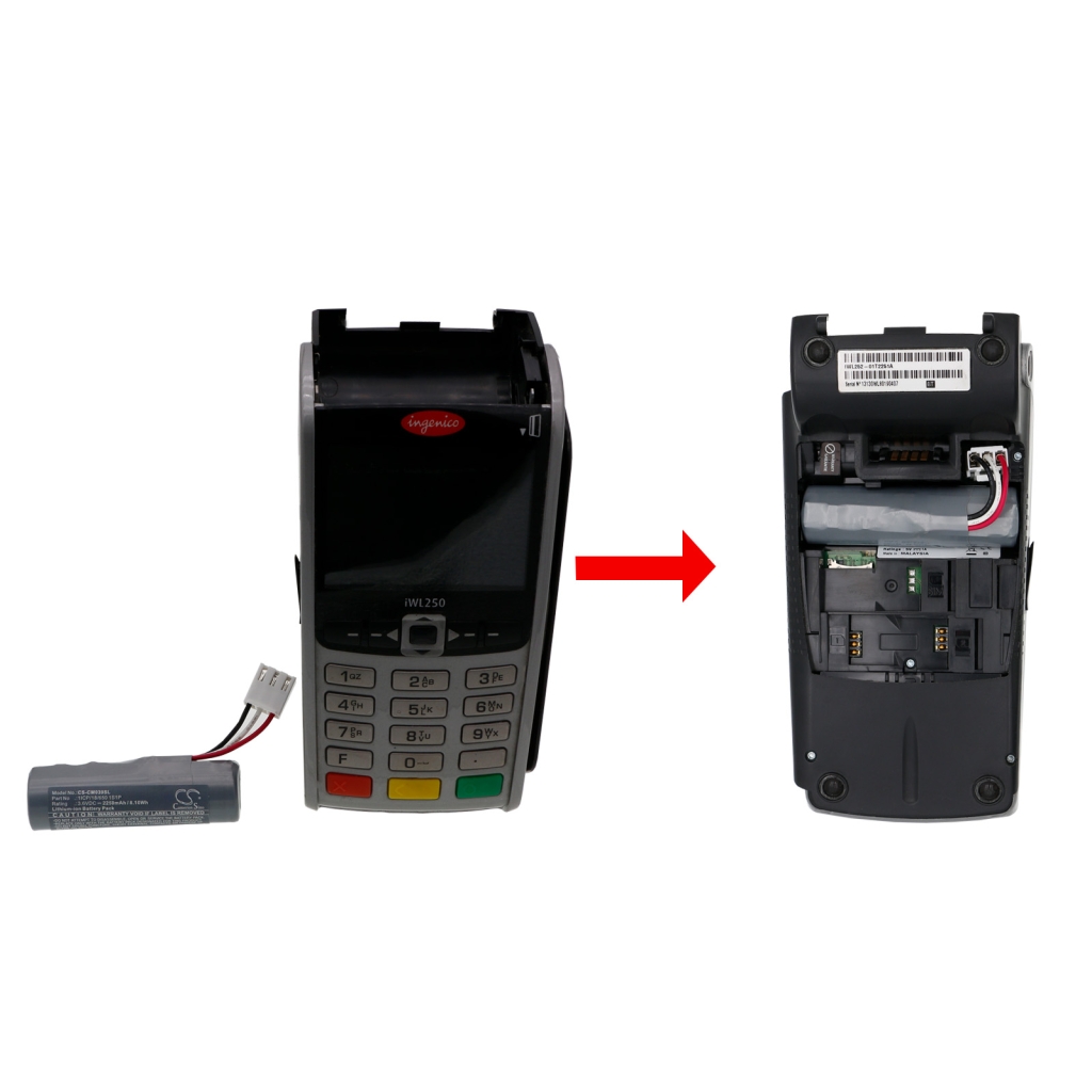 Monterade batteripaket CS-CM039SL