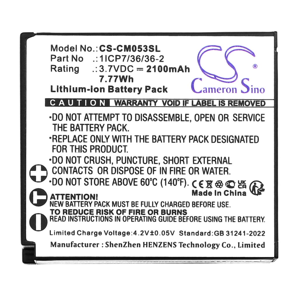 Monterade batteripaket CS-CM053SL