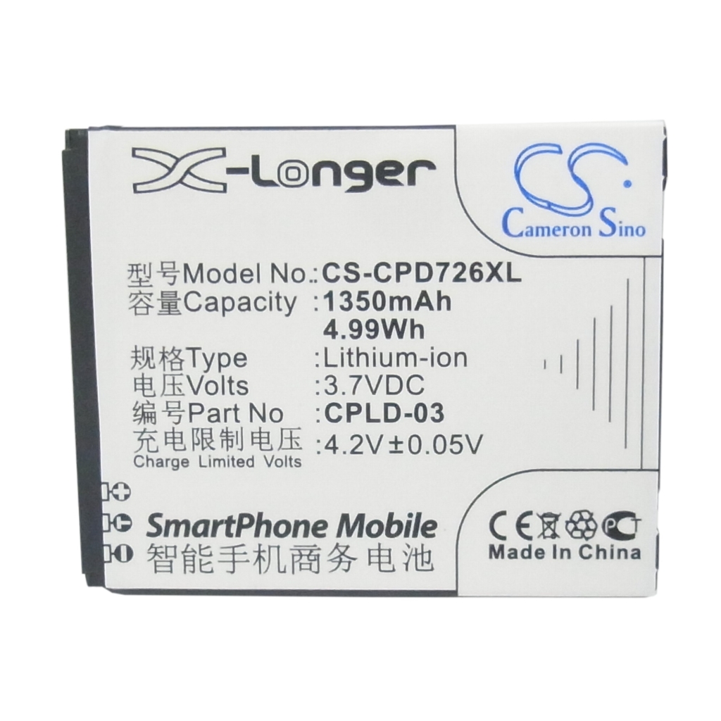 Batteri kompatibel med Coolpad CS-CPD726XL