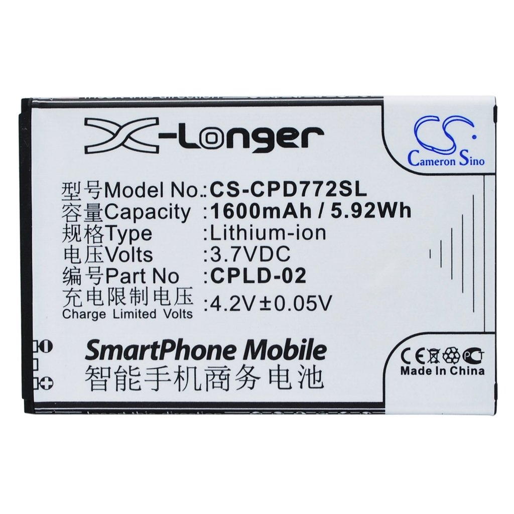 Batteri kompatibel med Coolpad CS-CPD772SL