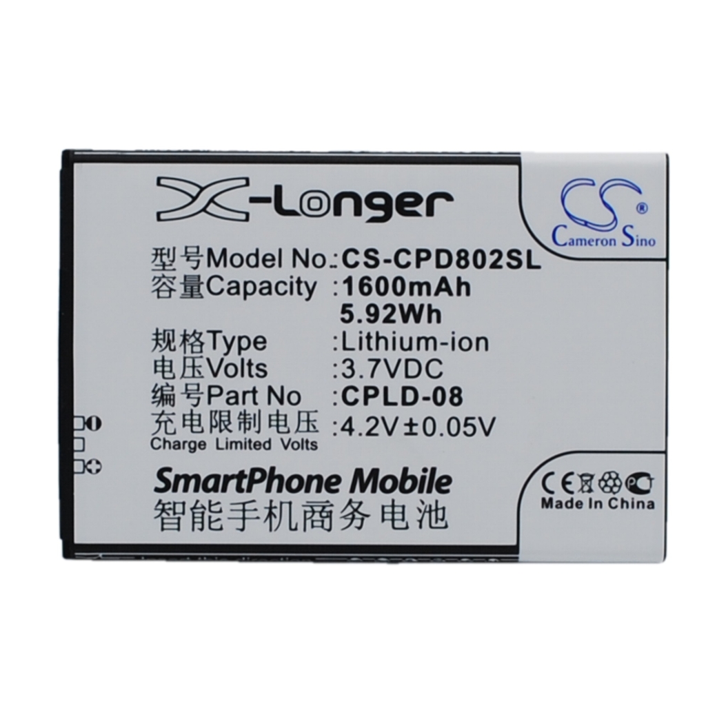 Batteri kompatibel med Coolpad CS-CPD802SL