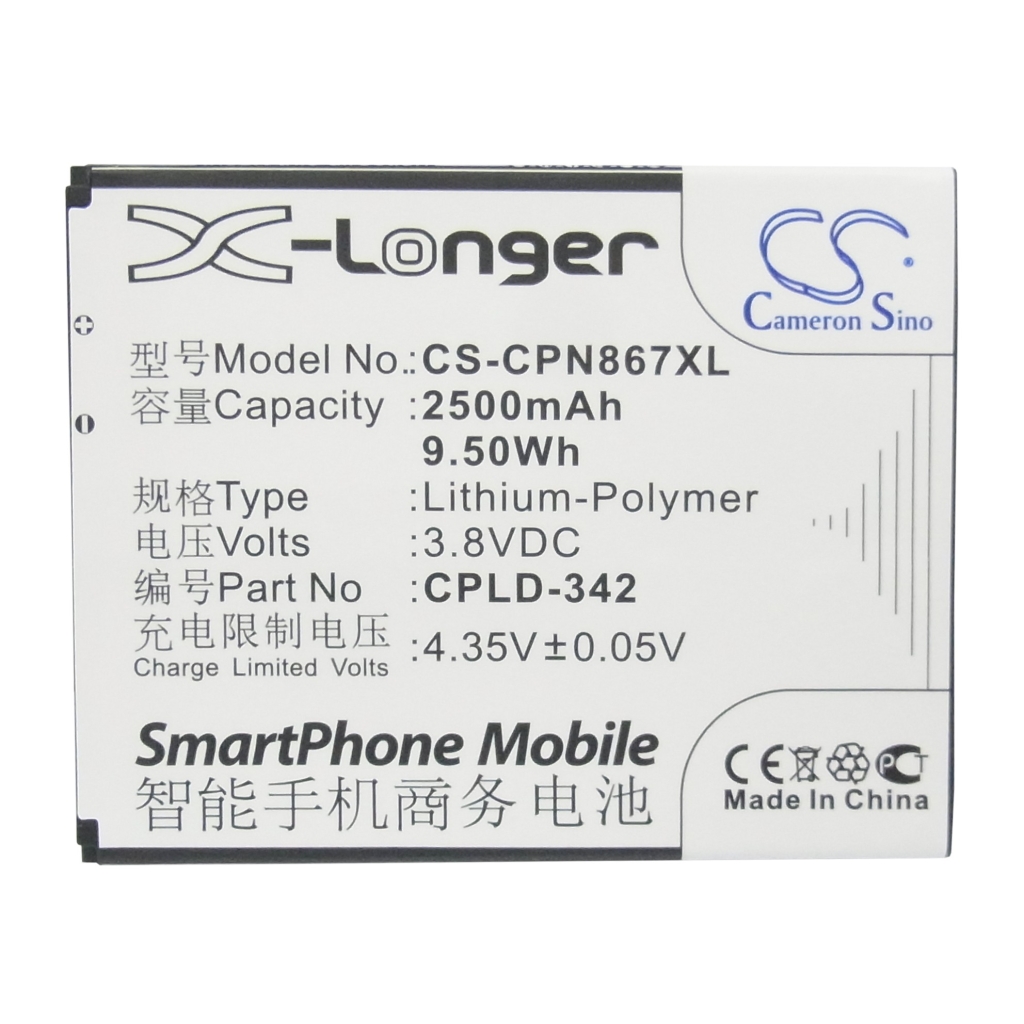 Batteri kompatibel med Coolpad CS-CPN867XL