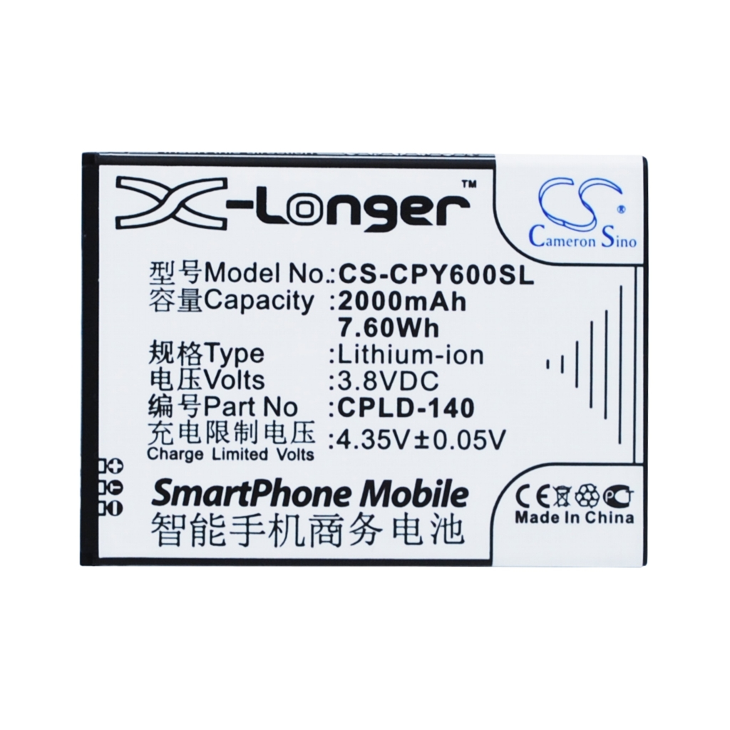 Batteri kompatibel med Coolpad CS-CPY600SL