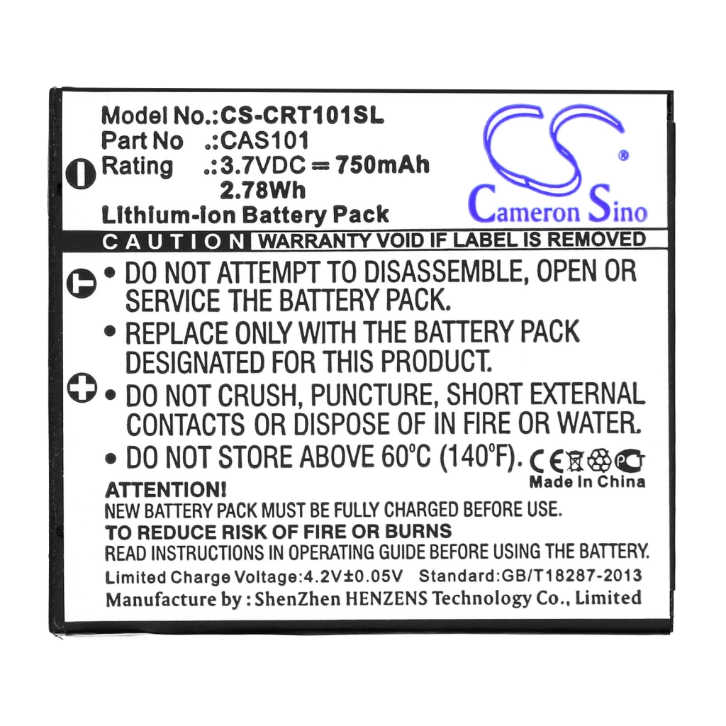 Batterier till MP3-spelare Creative CS-CRT101SL