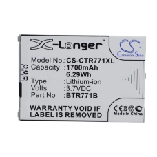 Compatible battery replacement for CASIO BTR771B