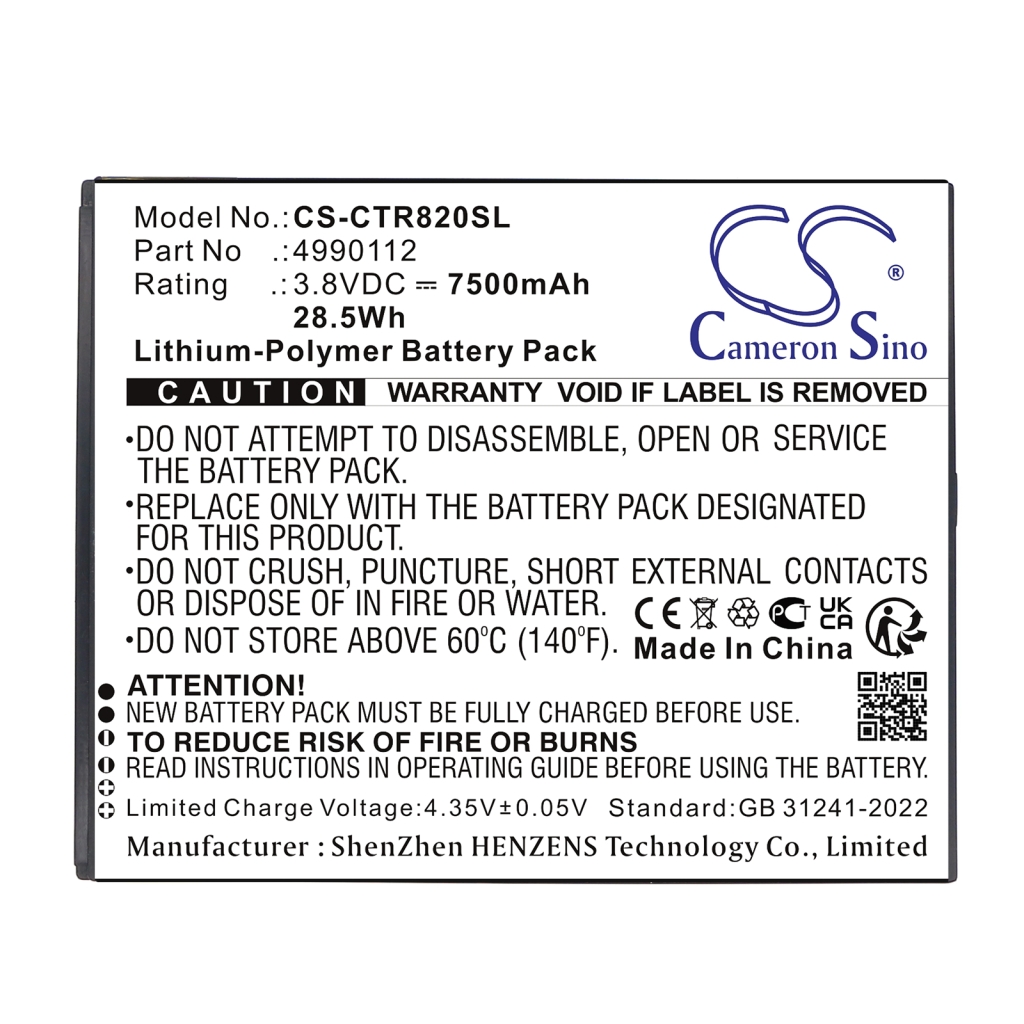 Compatible battery replacement for Cedar 4990112