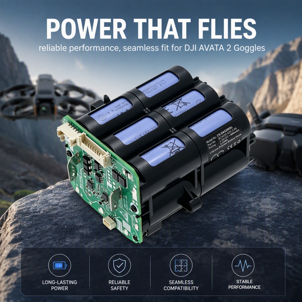 Batterier kompatibel med DJI AVATA 2 Goggles CS-DAG200SL