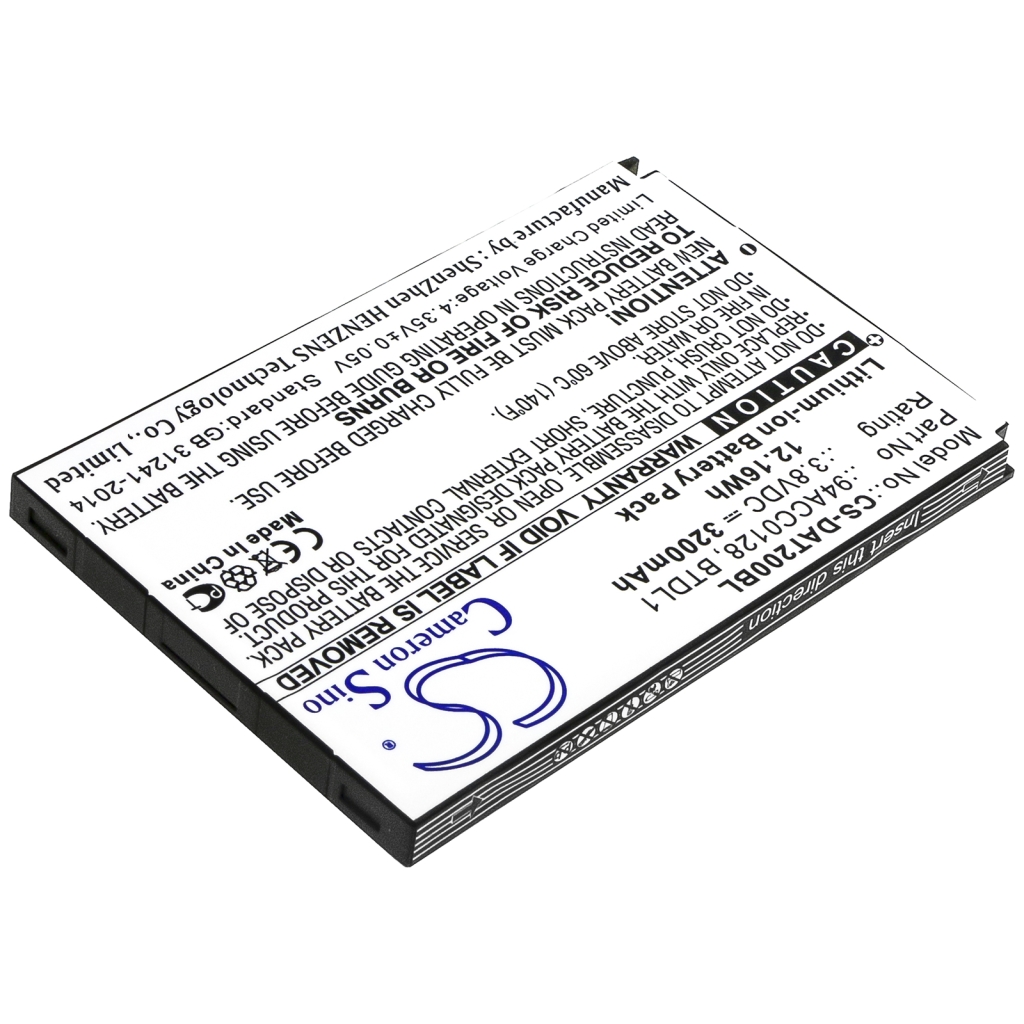 Batterier för skanner Datalogic CS-DAT200BL