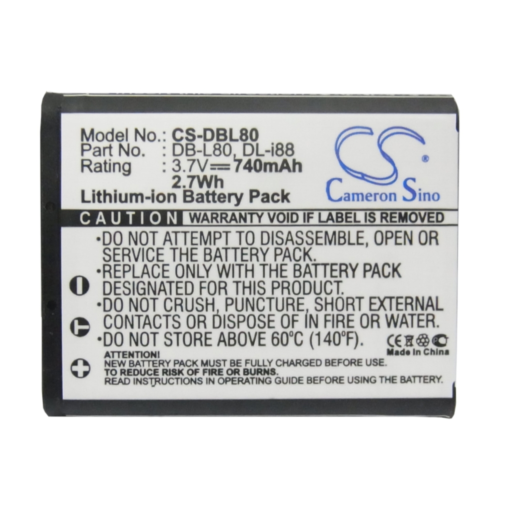 Camera Battery Toshiba CS-DBL80