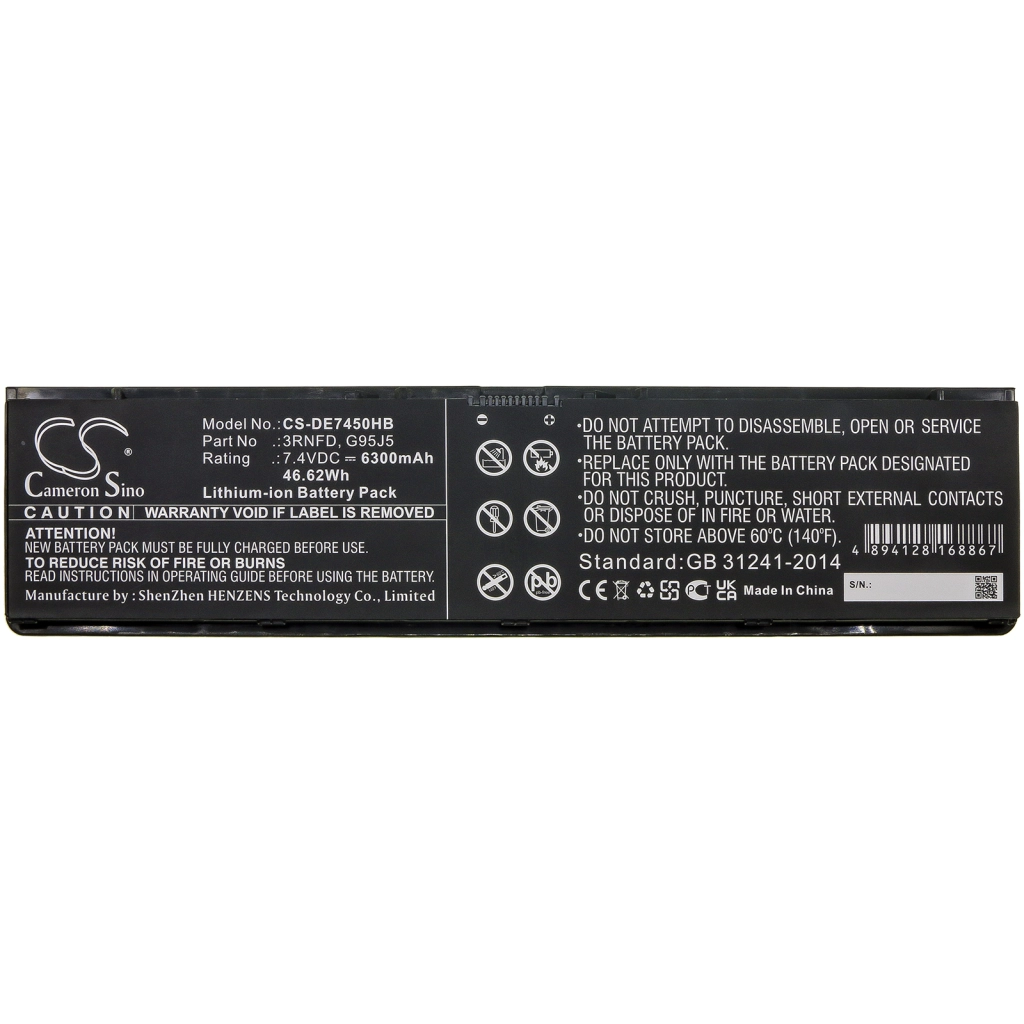Batterier till bärbara datorer DELL Latitude E7450