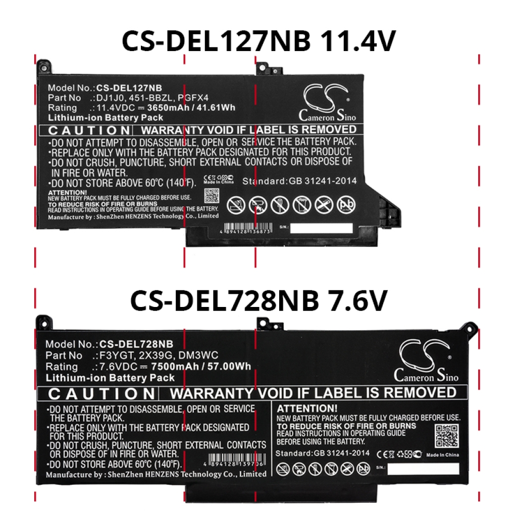 Notebook battery DELL Latitude E7380