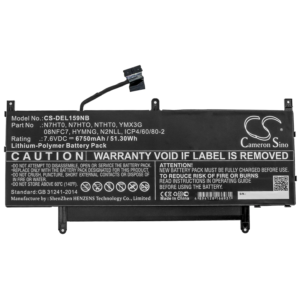 Batterier till bärbara datorer DELL CS-DEL159NB