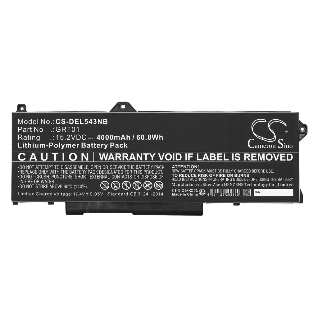 Batterier till bärbara datorer DELL CS-DEL543NB