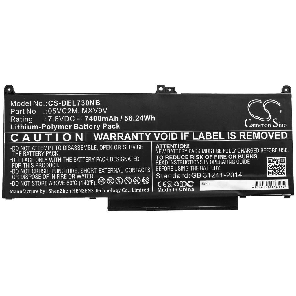 Batterier till bärbara datorer DELL Latitude 7300