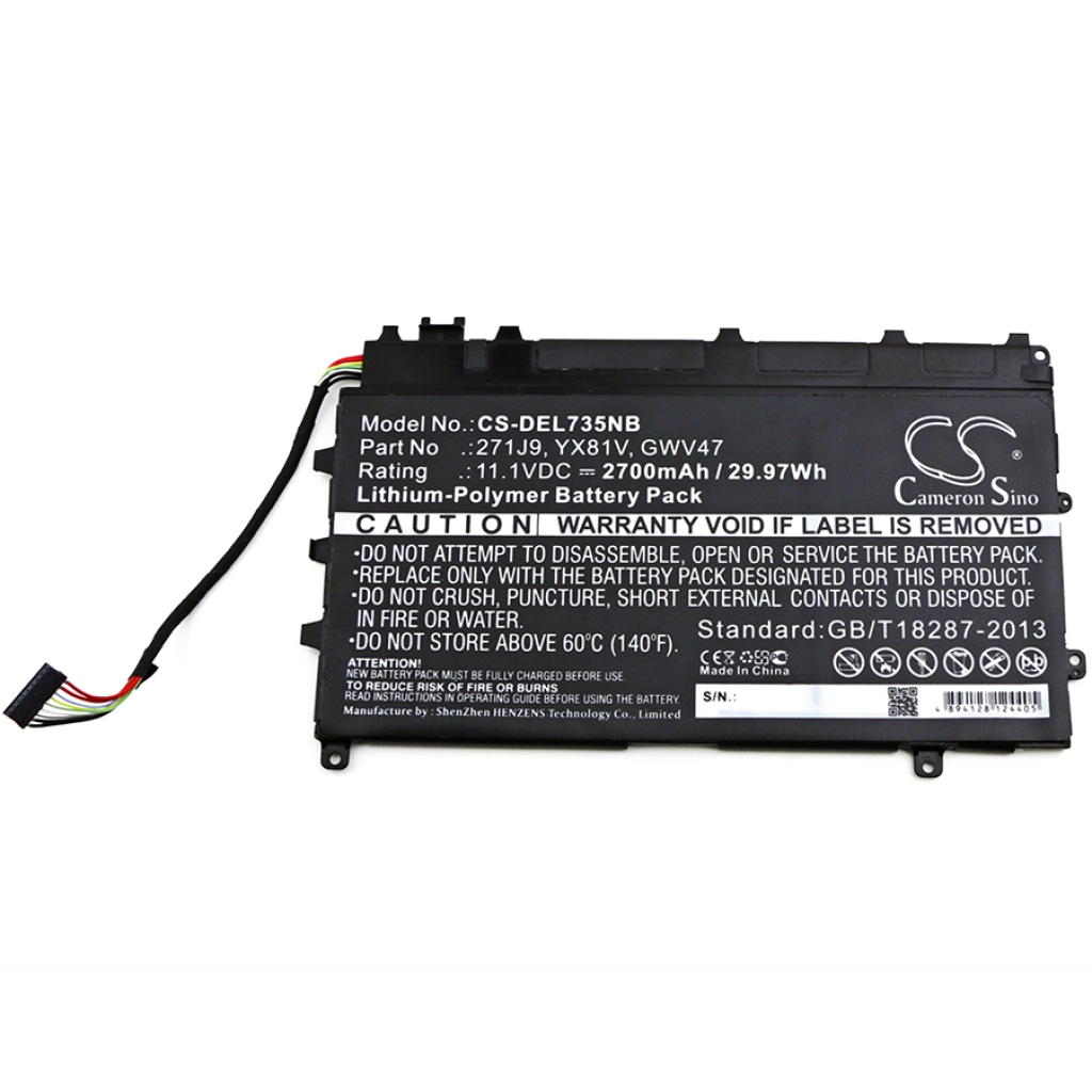 Batterier till bärbara datorer DELL CS-DEL735NB