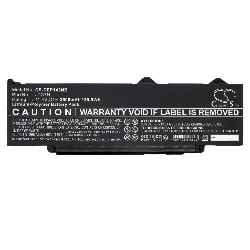 Batterier till bärbara datorer DELL CS-DEP143NB