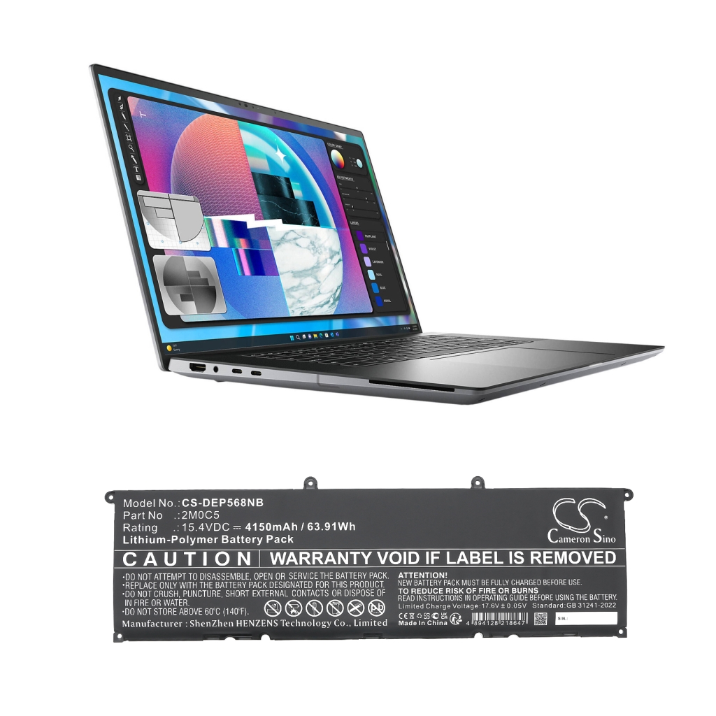 Batterier till bärbara datorer DELL CS-DEP568NB