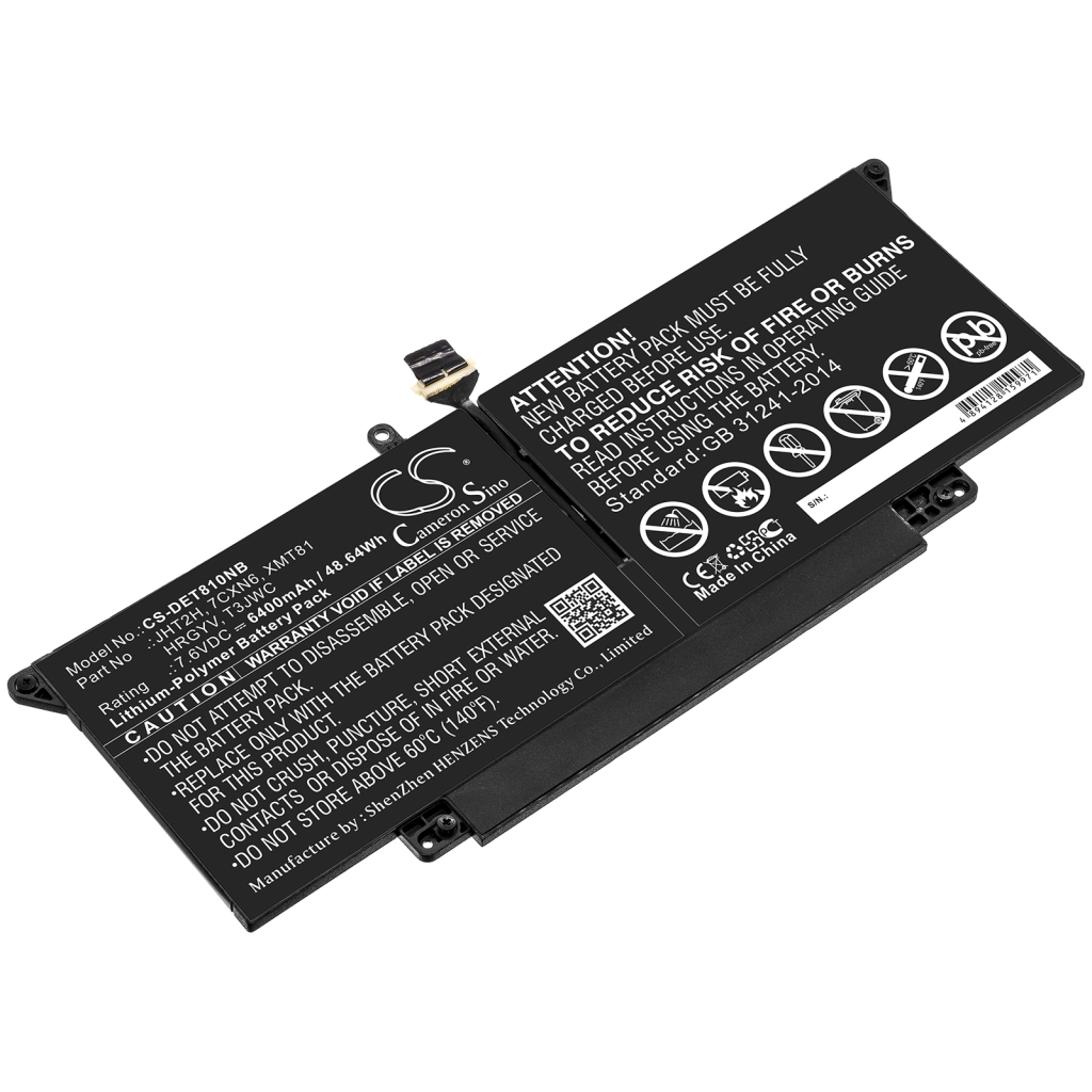 Batterier till bärbara datorer DELL CS-DET810NB