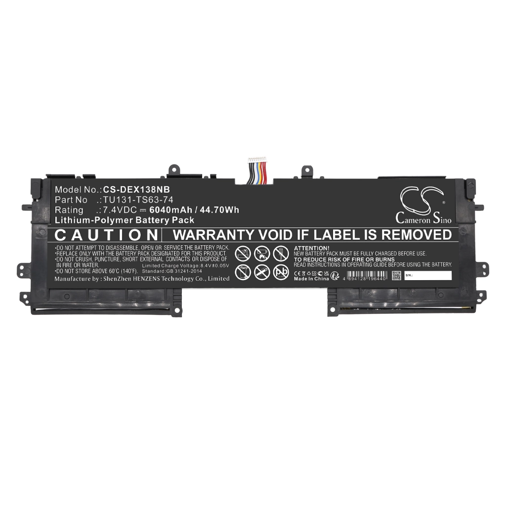 Batterier till bärbara datorer DELL CS-DEX138NB