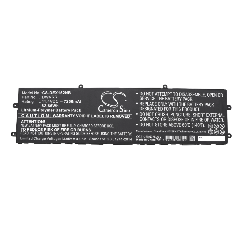 Batterier till bärbara datorer DELL CS-DEX152NB
