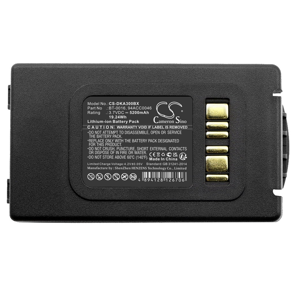 Batterier för skanner Datalogic CS-DKA300BX