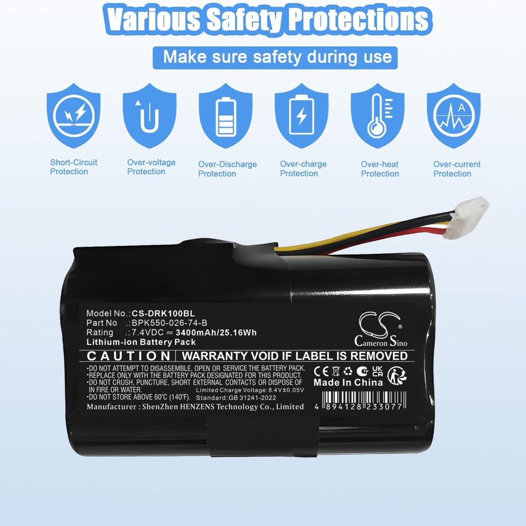 Batterier kompatibel med Dreamtek D1 D1 CS-DRK100BL