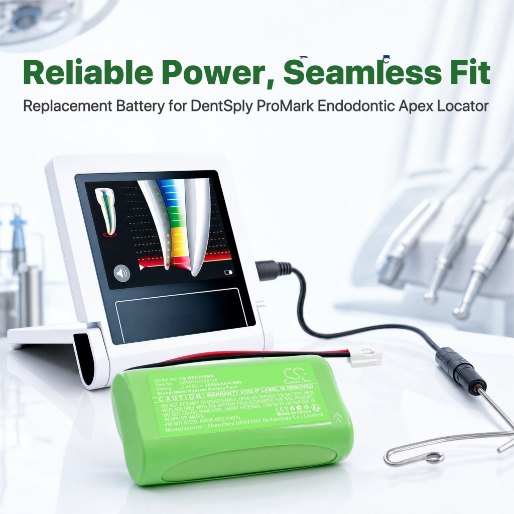 Batterier kompatibel med DentSply ProMark Endodontic Apex Locator CS-DSC210MX