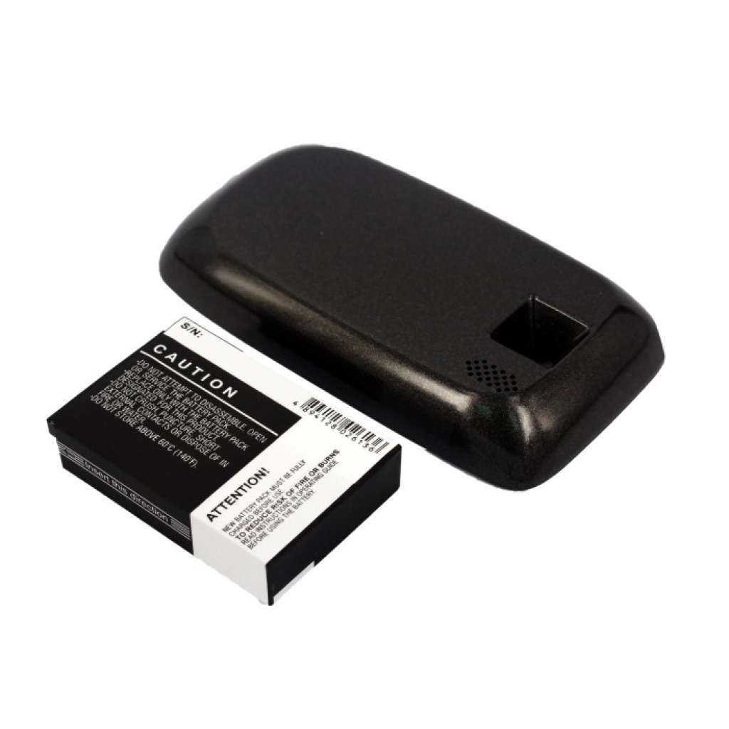 Cameron Sino CS-DTS4XL battery caution side with barcode and black cover