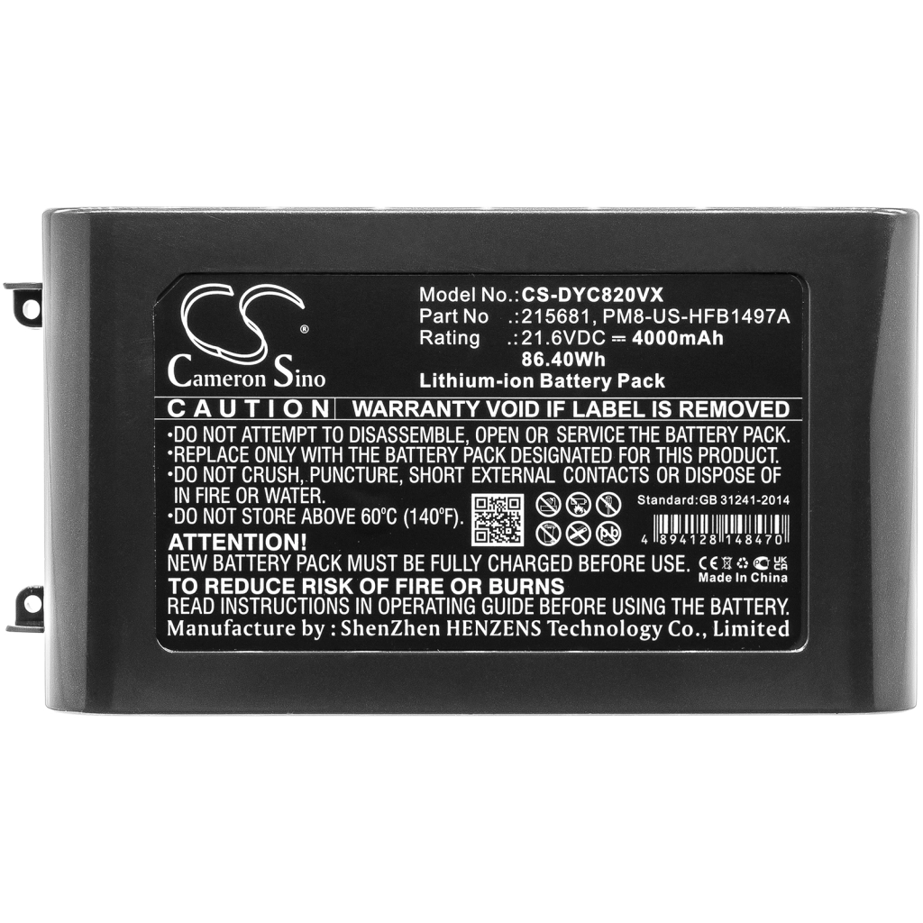 Dyson Batterier till dammsugare CS-DYC820VX