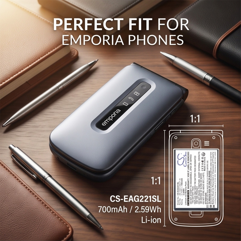 Batteri kompatibel med Emporia CS-EAG221SL