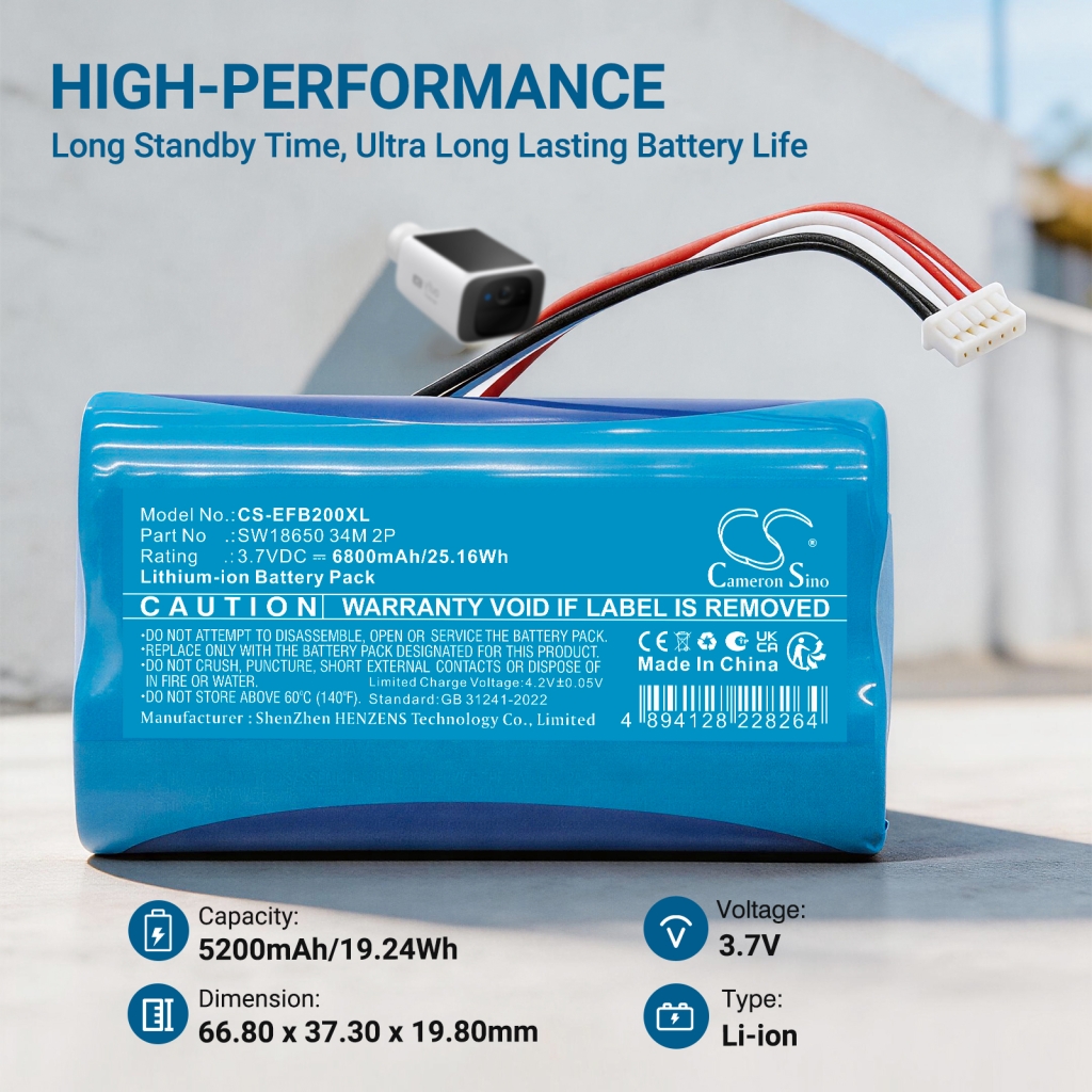 Battery compatible with Home Security Camera Battery
