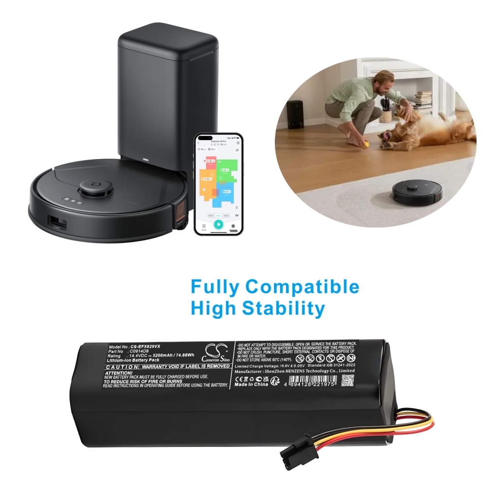 Batterier till dammsugare Eufy CS-EFX829VX