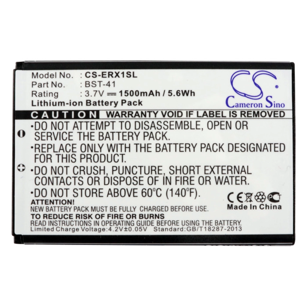 Batterier till mobiltelefoner Sony Ericsson Zeus