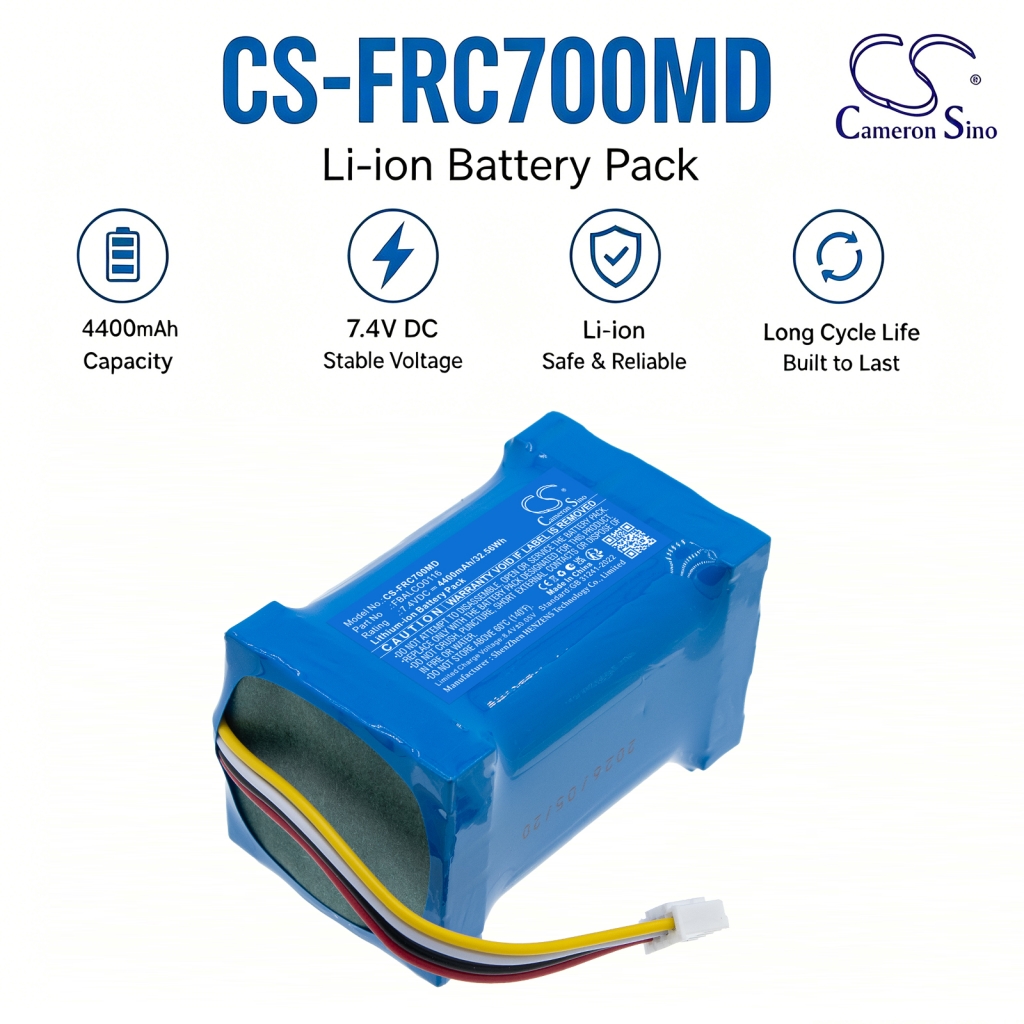 Cameron Sino CS-FRC700MD 7,4V 4400mAh Li-ion-batteripack med kabelkontakt för medicinsk enhet