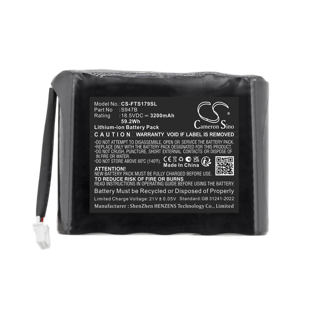 Cameron Sino CS-FTS179SL 18,5V 3200mAh batteri för FITEL-svets, frontvy