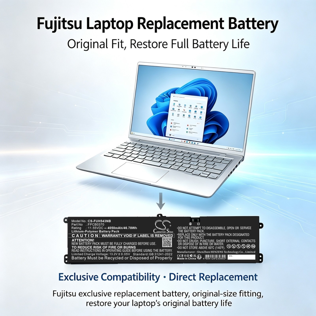 Batterier kompatibel med Fujitsu FMV Lifebook MH54/J3 Lite WA1 Lite WA1/H3 CS-FUH543NB