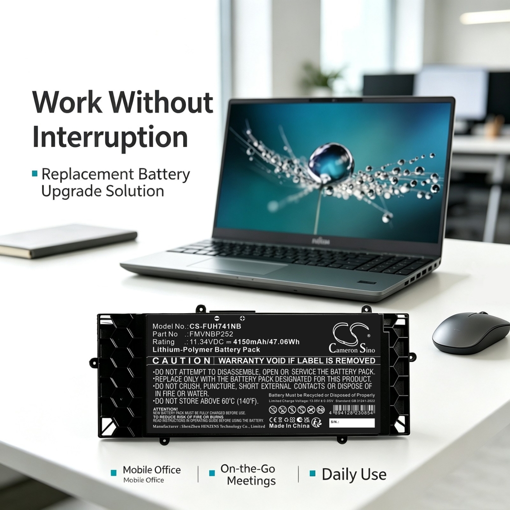 Batterier kompatibel med Fujitsu LifeBook U7411/G U7511/G CS-FUH741NB