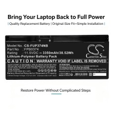 Kompatibel batteribyte för FUJITSU CP854407-02,FMVNBPXXX,FMVQH04001,FPB0374,FPB0374S
