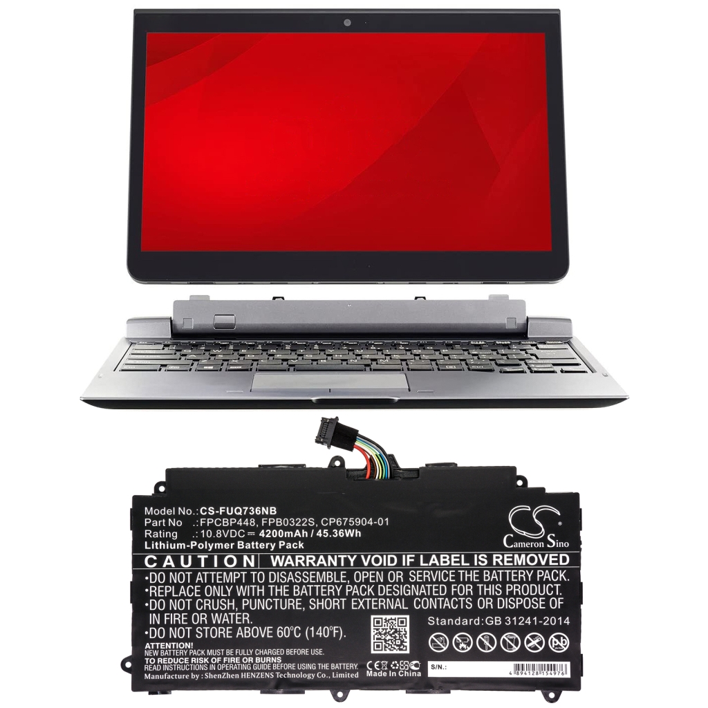 Batterier till bärbara datorer Fujitsu CS-FUQ736NB