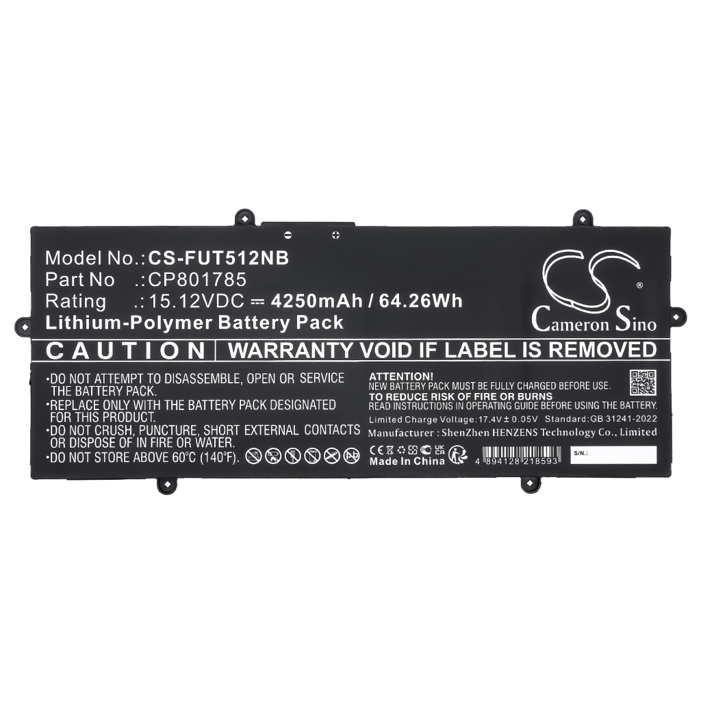 Batterier till bärbara datorer Fujitsu CS-FUT512NB