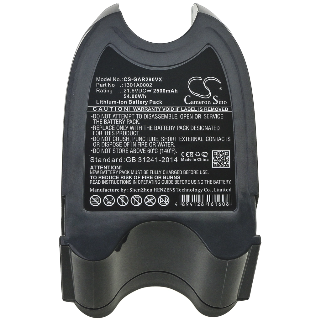 Compatible battery replacement for Gtech 1301A0002