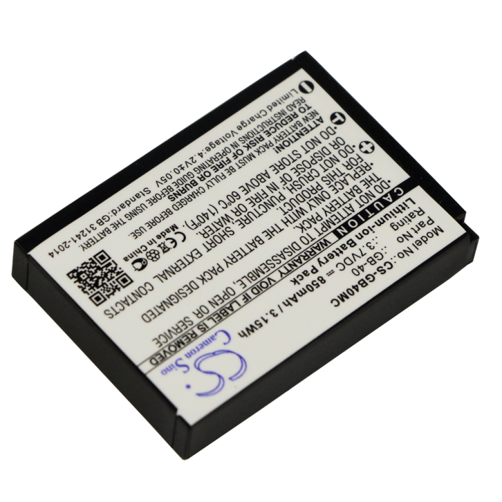 CS-GB40MC battery reverse angled back view with Cameron Sino logo